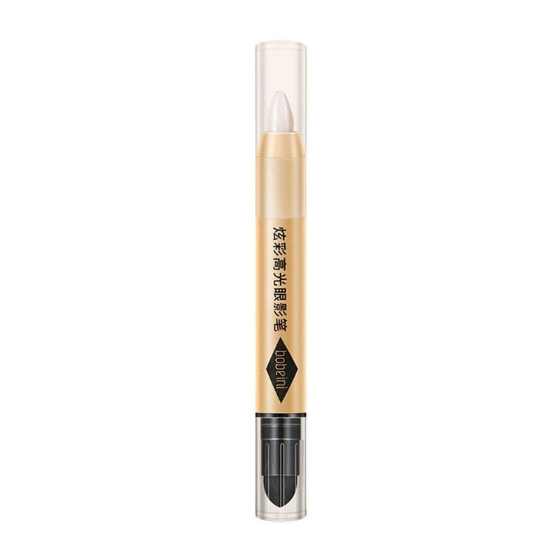 Baibeini Iridescent Highlighter Eyeshadow Stick Dual-Ended Eyeshadow Stick - One swipe creates a pearlescent shimmer for contouring and highlighting.